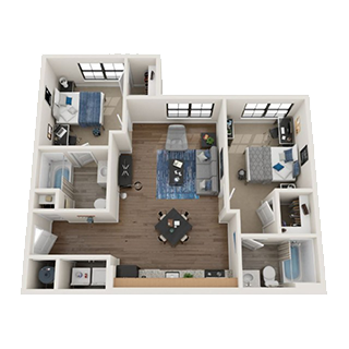 2-Bed Floorplans