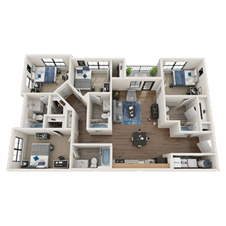 4-Bed Floorplans